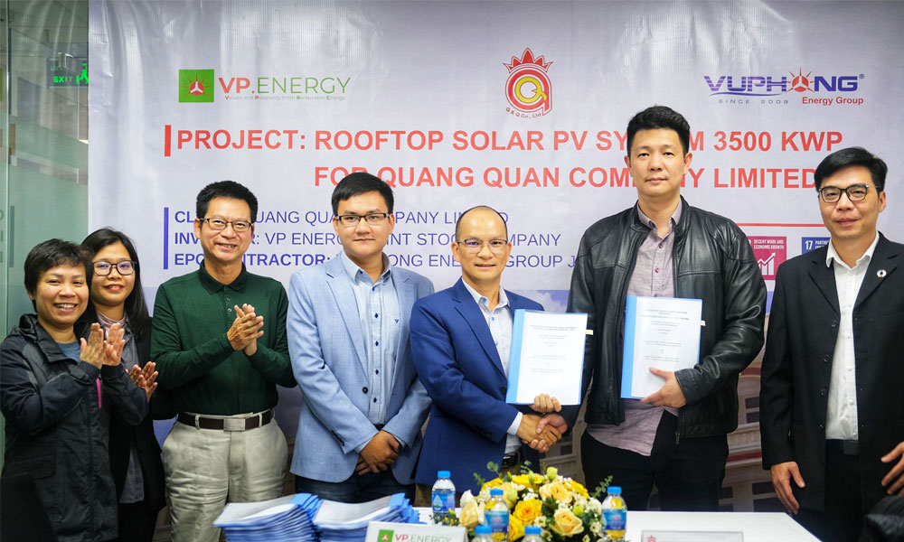 Quang Quân Hợp Tác Vũ Phong Energy: Triệu Vang Điện Mặt Trời 3.5 MWp